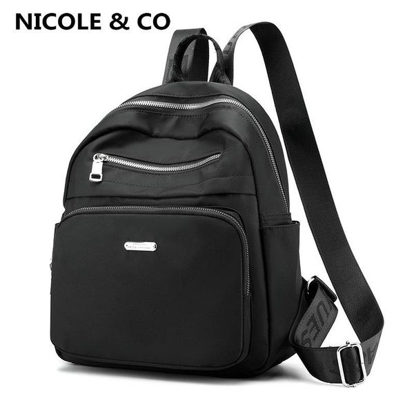 

& co 2021 women casual nylon waterproof backpack men fashion travel small shoulder bag cosmetic change phone bags