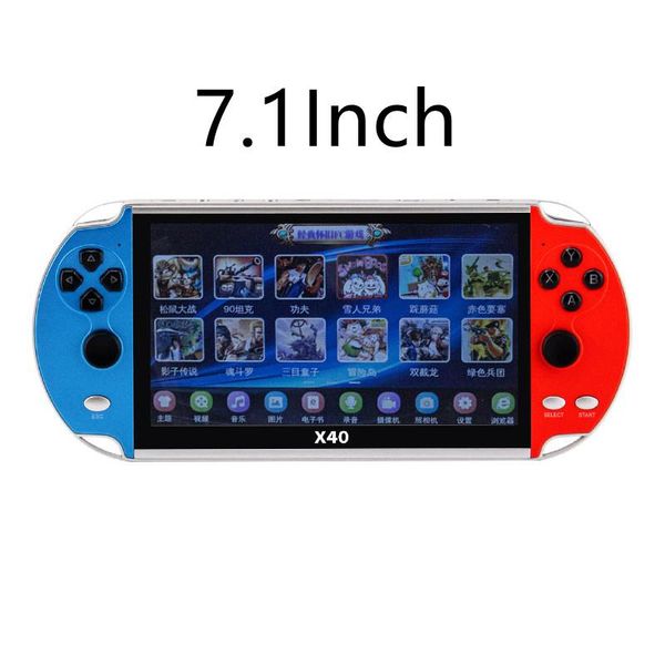 

x40/x16 video game 7.1/6.5inch double handle lcd portable handheld retro console for gba/nes childhood memories controllers & joysticks