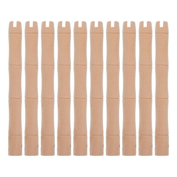 

10pcs chinese style round fan handles diy wood accessories other home decor
