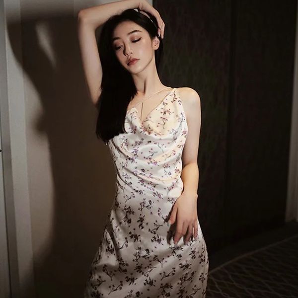 

foridol elegant asymmerical summer dress women backless satin party dress lady knee length vestidos feminino women clothing 210415, Black;gray