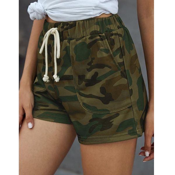 

women's shorts wholesale women summer style casual military camouflage print ladies plus size short pants femme, White;black