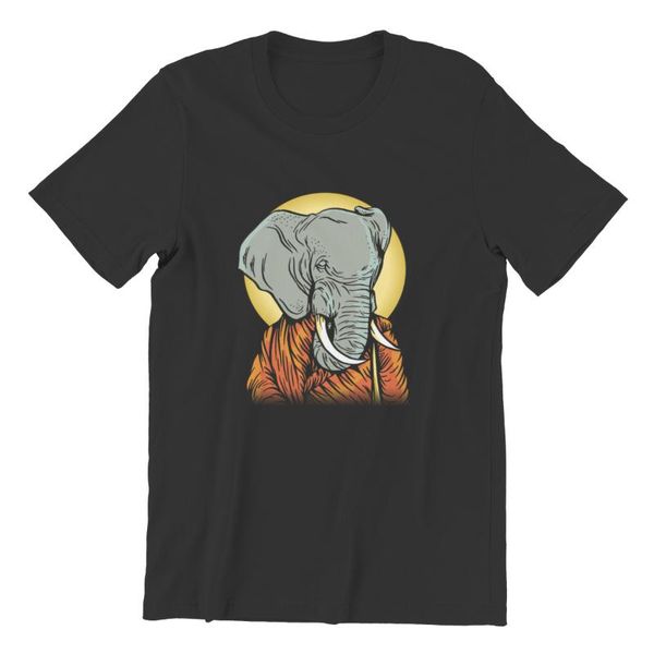 

men's t-shirt the enlightened elephant funny streetwear 4xl 5xl 6xl t-shirts 74008, White;black
