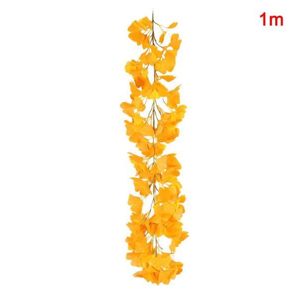 

artificial garland ginkgo leaf green plants leaves fake rattan wreath wall hanging home wedding pldi8 decorative flowers & wreaths