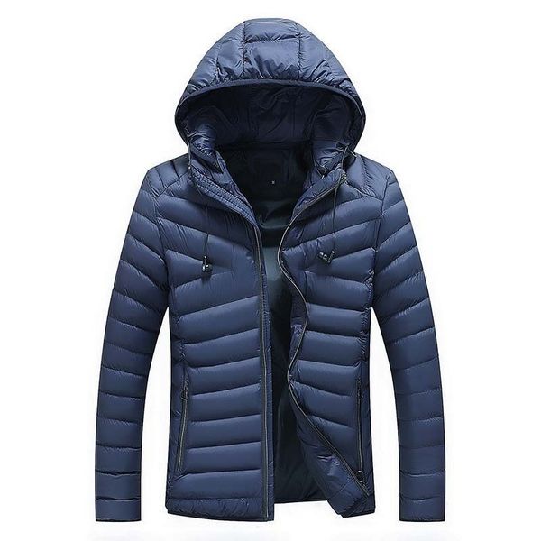 

men's down & parkas drop shipping winter jacket warm hooded coat man's jackets outwear casual padded jaqueta masculinal msbe, Black