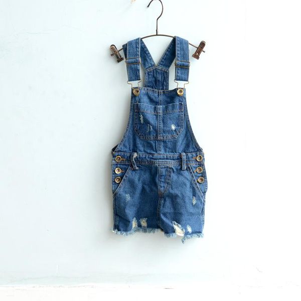 

skirts [bosudhsou.] #d-11 baby girls kids denim overalls braces skirt 2-6yuk suspender children clothing, Blue