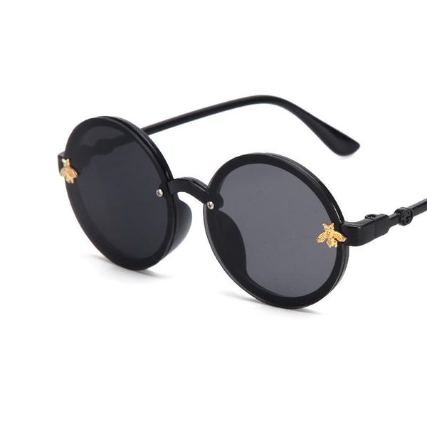 

sunglasses little bee fashion brand kids black retro children's uv protection baby sun glasses girls boys, Blue