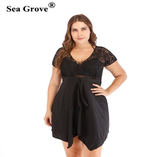 

one-piece suits 3pcs/set swimwear women 2021 plus size xl-5xl lace tankini set cover up + bikini swimsuit bathing suit beach wear