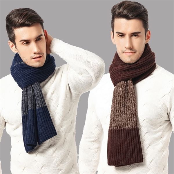 

2020 autumn and winter men's scarf bib korean long warm new, Blue;black