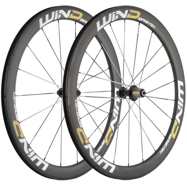 

bike wheels wind break full carbon fiber 50mm clincher 25mm u shape cycle road