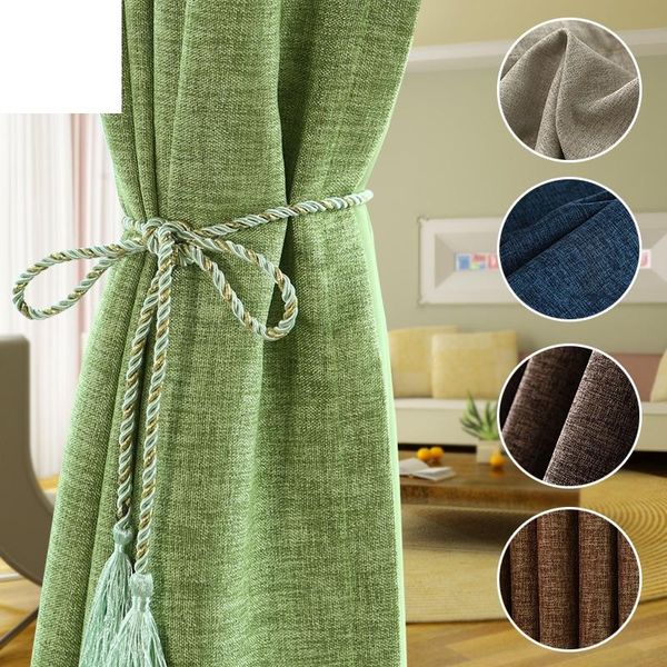 

[byetee] faux cotton linen modern curtain fabric curtains fabrics for bedroom cortinas livingroom cortina drapes &