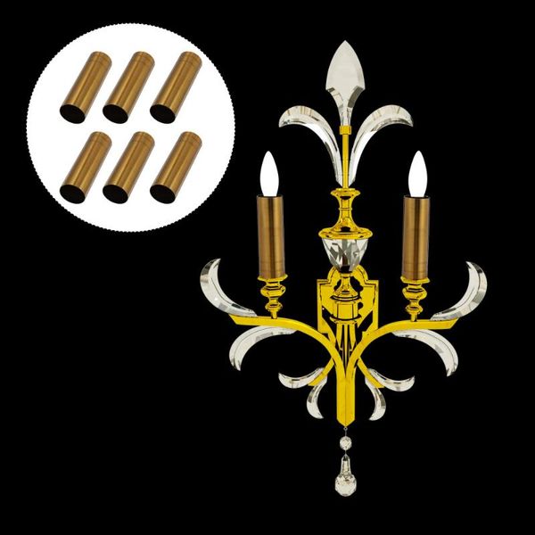 

lamp holders & bases 6pcs holder sleeves european style chandelier base iron covers