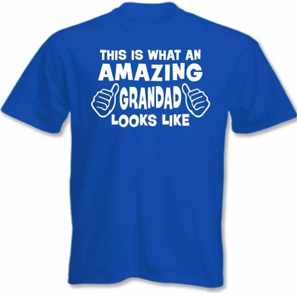 

grandfather t-shirt this is what an amazing looks like funny men, White;black