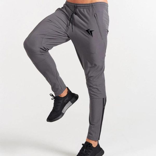 

men's pants 2021 spring and autumn sports trousers casual small feet zipper outdoor running training fitness men, Black