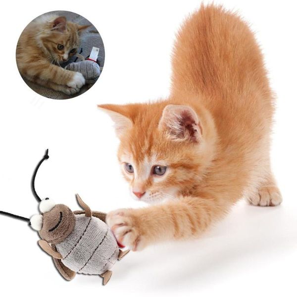 

cat toy little bee shaped sounding vocal pet interactive plush doll scratcher products toys
