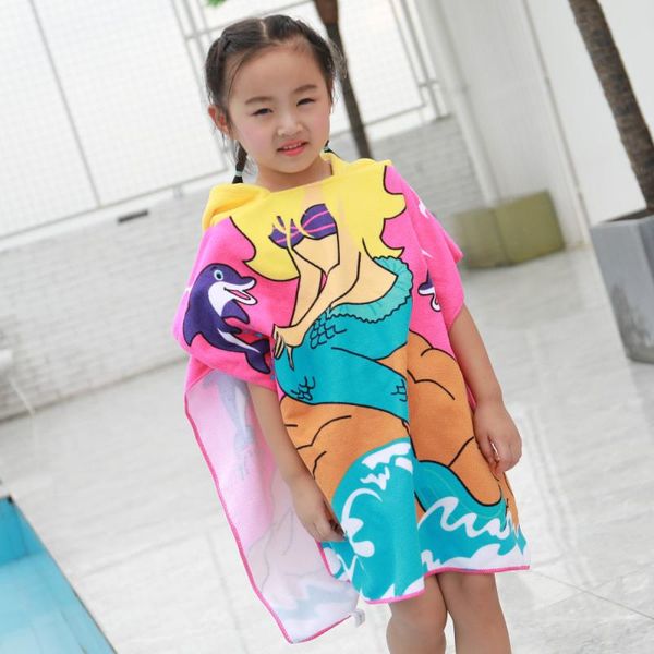 

towel spaceman kids hooded bath microfiber boys girls beach towels super absorbent cartoon child sunscreen shawel