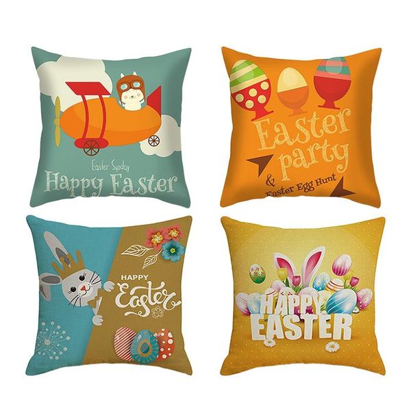 

pillow case 4pcs easter cute cartoon animal printed pillows cover