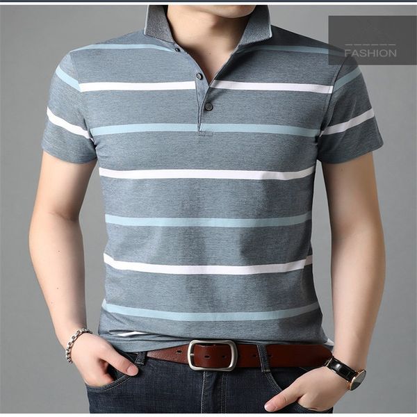 

Mens Designer Polos Striped Printed Casual Short Sleeve Tees Slim Contrast Color Fashion Breathable Mens Tops, Green