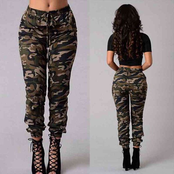 

fashion plus size womens camouflage army skinny fit stretchy jeans joggings trousers s-2xl, Black;white