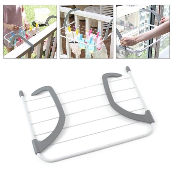 

hangers & racks multifunctional collapsible windproof foldable clothes hanger drying rack underwear socks towels cloth pants hanging