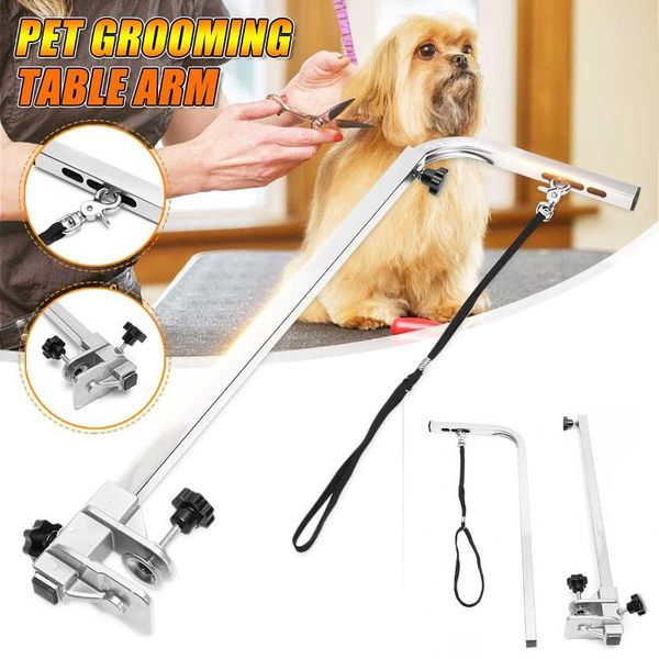 

dog apparel pets suspension grooming bracket foldable steel with sling adjustable metal table arm support cat holder for bath desk