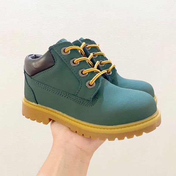 

2021 infants toddler boots for girls boys yellow ankle winter boot designer sports children kids sneakers shoes size eur 26-359898588, Black