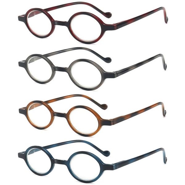 

sunglasses punk small round frame reading glasses men women presbyopic hyperopia eyewear for elder, White;black
