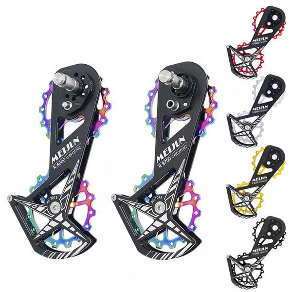 

bike derailleurs ceramic bearing bicycle carbon rear derailleur 16t pulley guide wheel for road