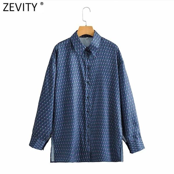 

women vintage geometric print casual loose smock blouse female side split kimono shirts chic blusas ls7682 210416, White;black