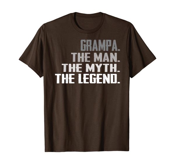 

men grampa the man the myth the legend shirt father day gift, White;black