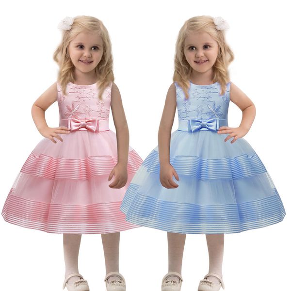 

premium 70% off 2-10 years old pink princess skirt new children's dress cotton lace yarn, White