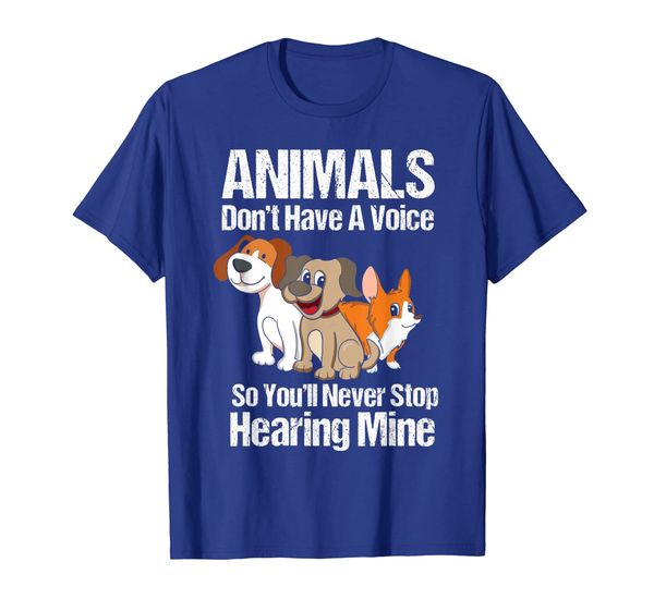 

animals don't have a voice t-shirt dog rescue t-shirt, White;black