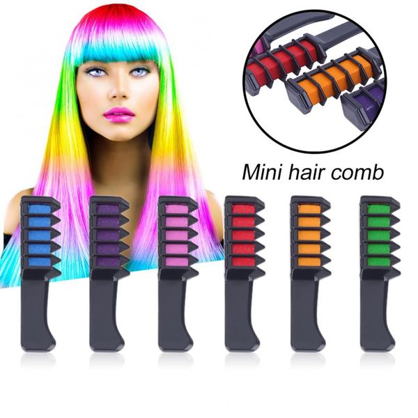 

6/9/10 color set temporary hair chalk color comb dye cosplay washable hair color comb for party makeup tslm1scouts