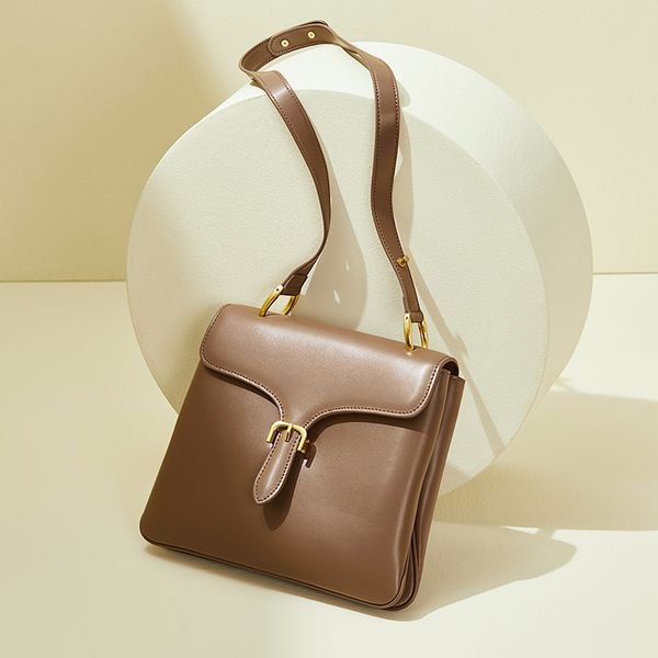 

70% off design hand 2020 spring new leather women's double layer postman classic armpit commuting fashion bag kzpa