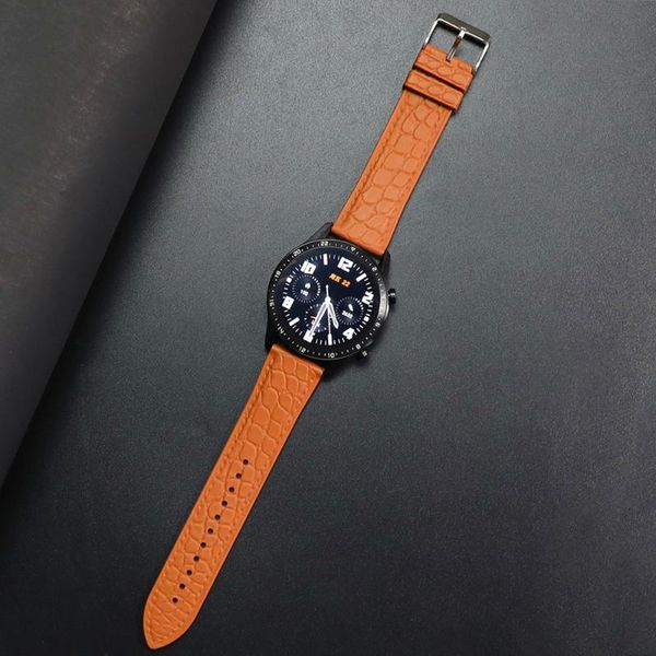 

watch bands 22mm strap for samsung galaxy 3/46mm gear s3 frontier band silicone bracelet huawei gt/2/gt2/gt2e/pro, Black;brown