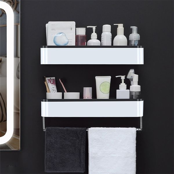 Scaffali da parete Mensola da bagno Porta asciugamani da cucina Organizer Accessori Doccia 210423