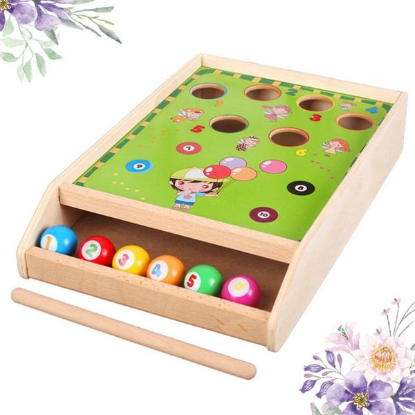 

set wooden interactive toy table game toys for nursery party school billiard balls