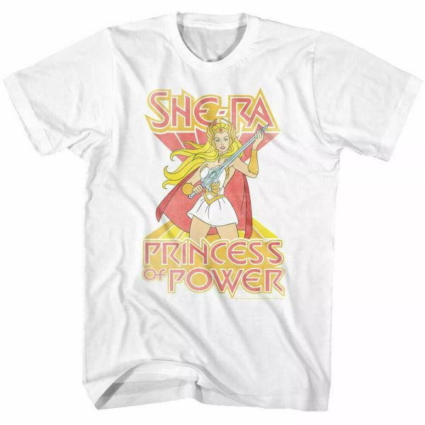 

Masters Of The Universe She-Ra Princess Power T Shirt Mens Licensed TV New White, White;black