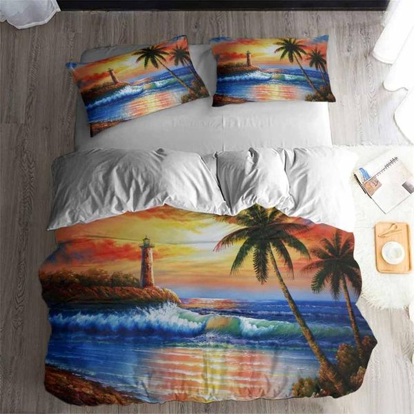 

bedding sets helengili 3d set beach coconut tree print duvet cover bedclothes with pillowcase bed home textiles