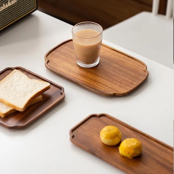 

dishes & plates wooden trays tea bread storage