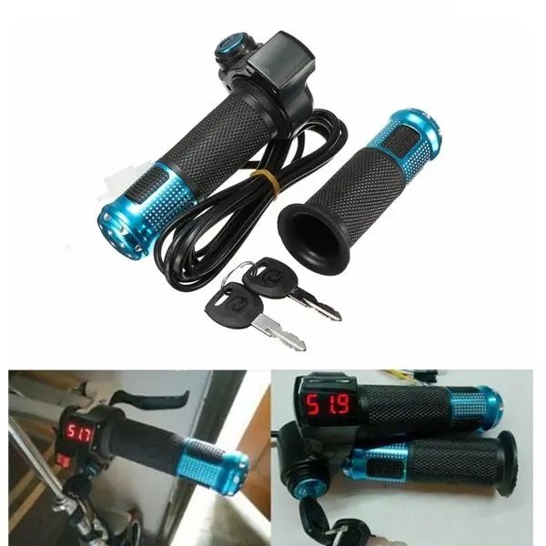 

24v 36v 48v scooter ebike electric throttle grip handlebar led digital meter