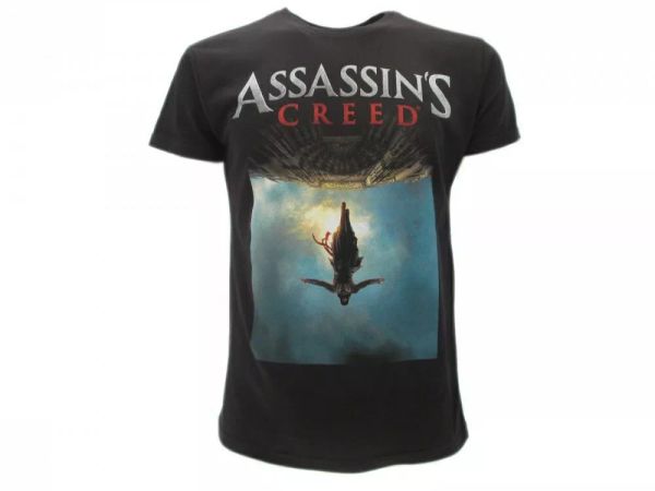 

t shirt assassin's creed film maglietta ufficiale maglia nera originale, White;black
