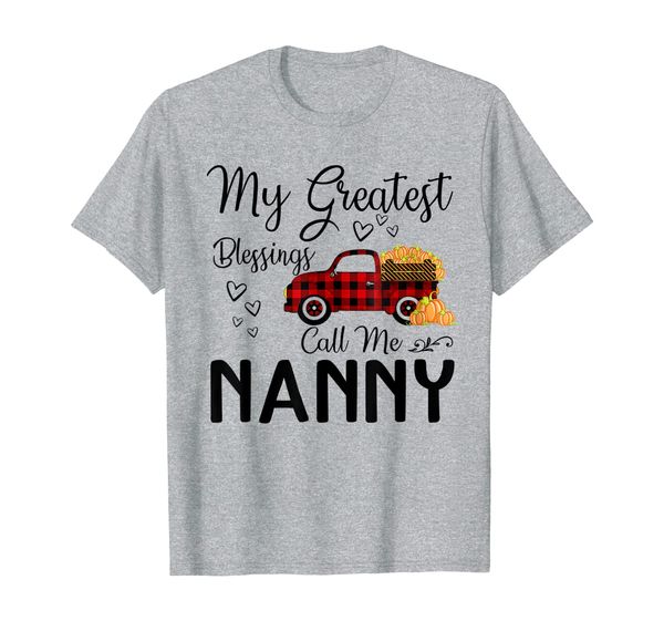 

my greatest blessings call me nanny pumpkin truck raglan t-shirt, White;black