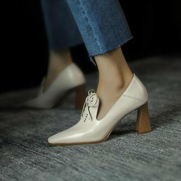 

dress shoes women summer pumps high heels gladiator pu leather plus size office ladies lace up woman female mujer sapato femininod1389, Black