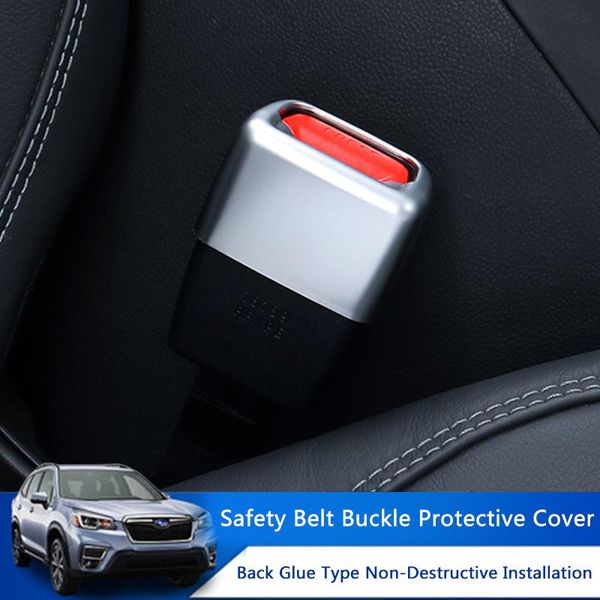 

safety belts & accessories qhcp abs belt buckle holder protective cover car seat anti scratch dust case for forester 2021-2021