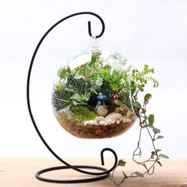 

candle holders micro landscape iron wrought holder air plant terrarium planter hanging display rack metal decoration
