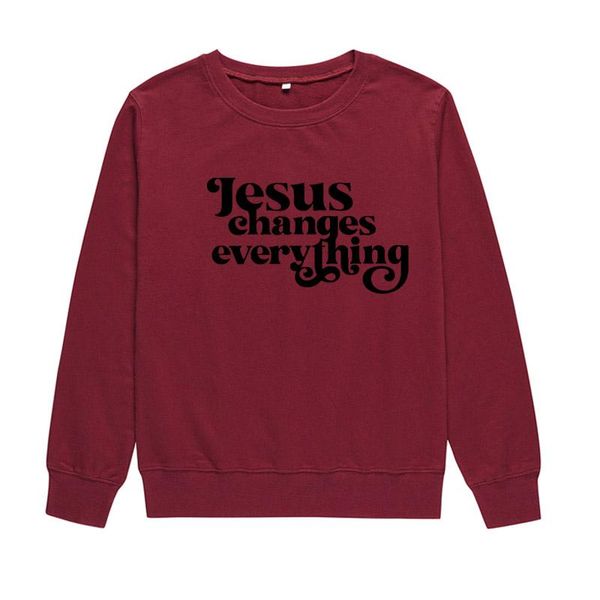 

women's hoodies & sweatshirts about jesus applique pattern letter print sweatshirt fashion ladies casual harajuku style winter clothes, Black