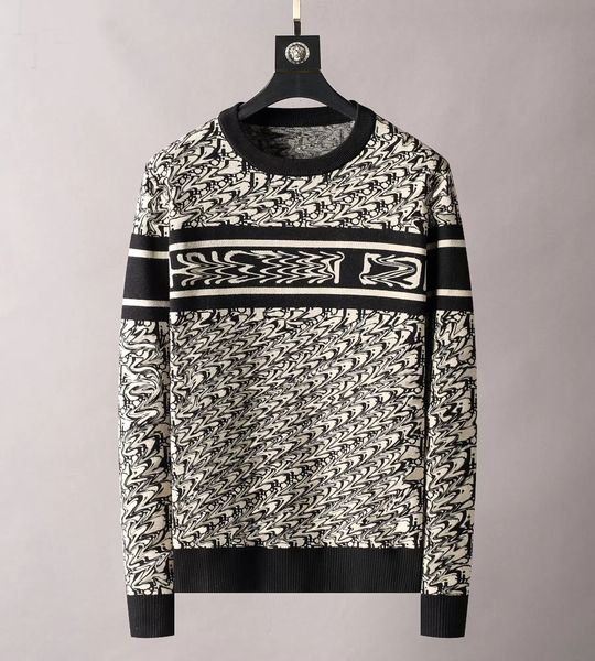 

s-2xl mwool underwear mens fashion sweaters classic horse pattern pullovers british style casual sweater with stripe printing autumn, White;black