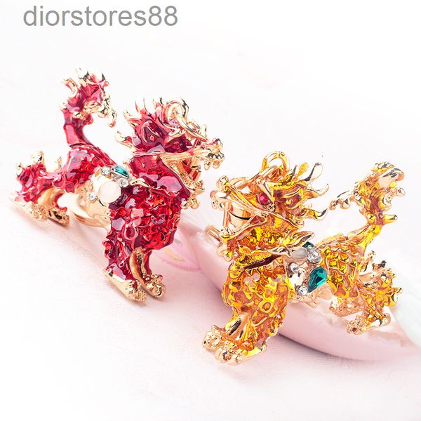 

key chain chinese style kirin metal bag pendant men's creative gift, Silver