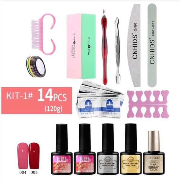 

nail art kits gel polish starter set 36w uv lamp(optional) base coat cuticle pusher all-in-one kit