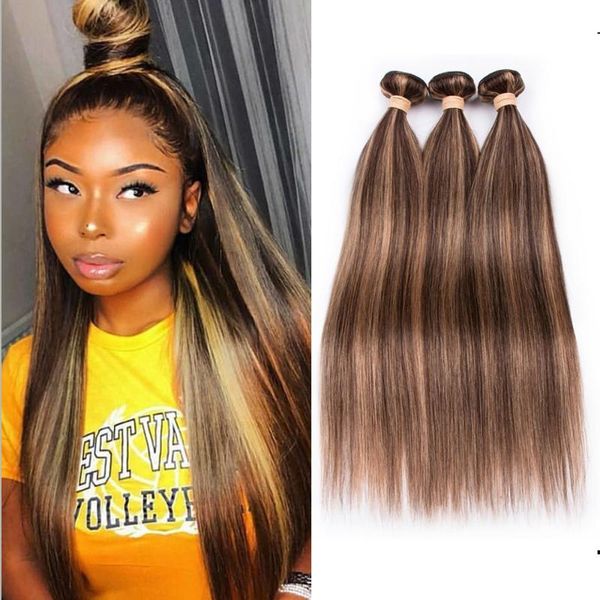

human hair bulks beaudiva brazilian straight bundles p4-27 color weave 3/4pcs remy 95g/pcs, Black
